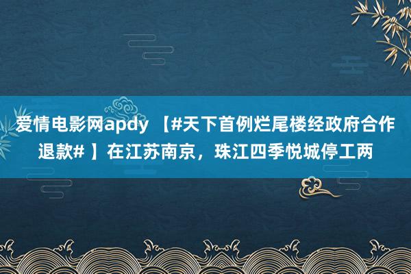 爱情电影网apdy 【#天下首例烂尾楼经政府合作退款# 】在江苏南京，珠江四季悦城停工两