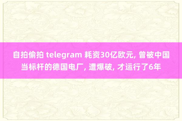 自拍偷拍 telegram 耗资30亿欧元， 曾被中国当标杆的德国电厂， 遭爆破， 才运行了6年