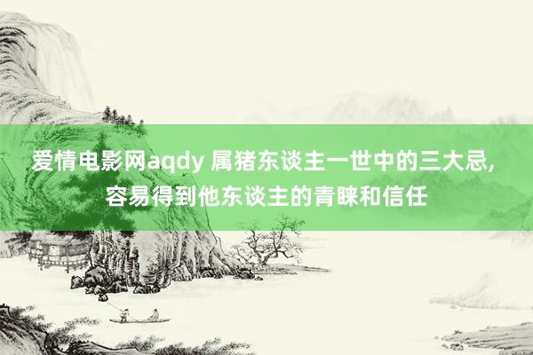 爱情电影网aqdy 属猪东谈主一世中的三大忌， 容易得到他东谈主的青睐和信任